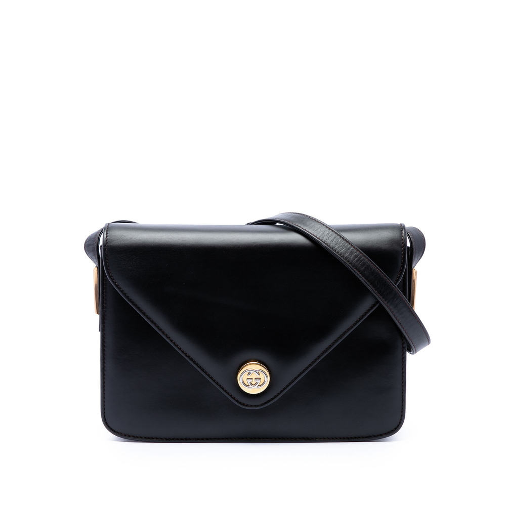 Pre-Loved Gucci Calfskin Interlocking G Envelope Shoulder Bag